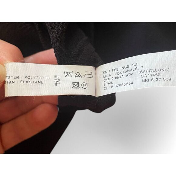 Sita Murt Women’sMidi BlackDress 3/4 Sleeves Wrinkle free Front slit Zip at back - Picture 9 of 10